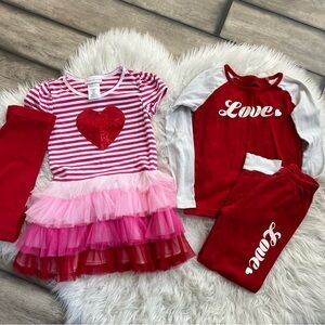 Bonnie Jean Striped Pink and White Tunic and Leggings, LOVE pajamas